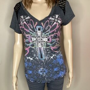 Angels and Diamonds Brand T-Shirt with Rhinestones